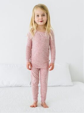Little Sleepies 4T Two-Piece Pajama Set in Ribbed Heather